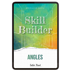 Digital book cover of 'Skill Builder: Angles' by Gather Round Homeschool on a white background