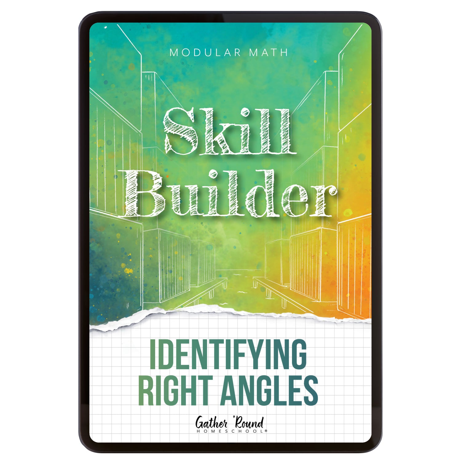 Digital book cover of 'Skill Builder: Identifying Right Angles' by Gather Round Homeschool on a white background