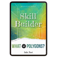 Digital book cover of 'Skill Builder: What are Polygons?' by Gather Round Homeschool on a white background