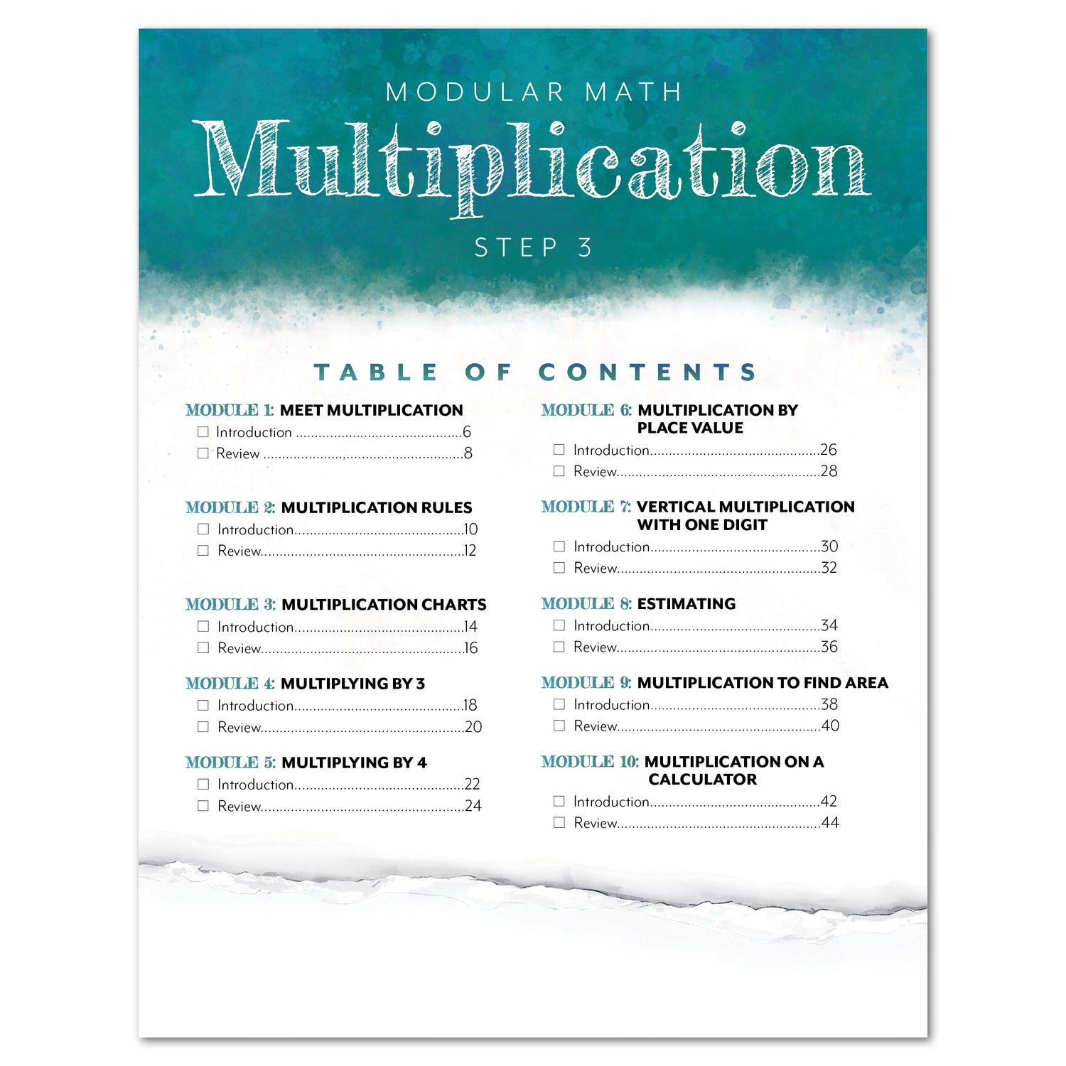 Modular Math: Multiplication (Printed Books)