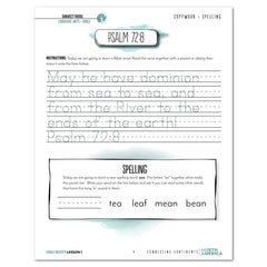 North America homeschool unit study digital student workbook for Early Reader with teacher's guide lesson one
