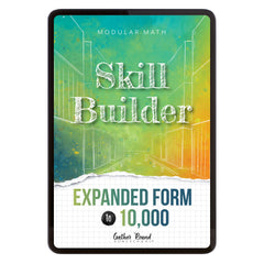 Number Sense Modular Math Step 3 digital skill builder expanded form to 10,000