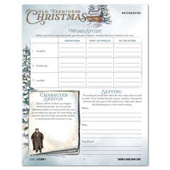 Old Fashioned Christmas Homeschool Unit Study Printed Level 3 Student Book Lesson 1 Notebooking