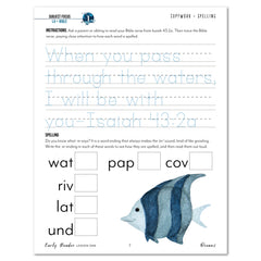 Oceans homeschool unit study print student workbook for early reader  lesson one 
