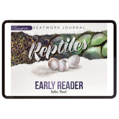 Reptiles homeschool unit study digital student seatwork journal in cursive for Early Reader