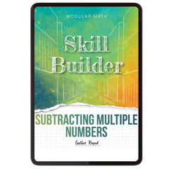 Subtraction Modular Math Step 3 digital skill builder subtracting multiple numbers