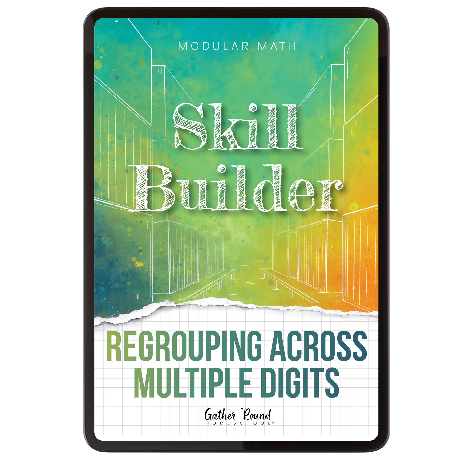 Subtraction Modular Math Step 3 digital skill builder regrouping across multiple digits