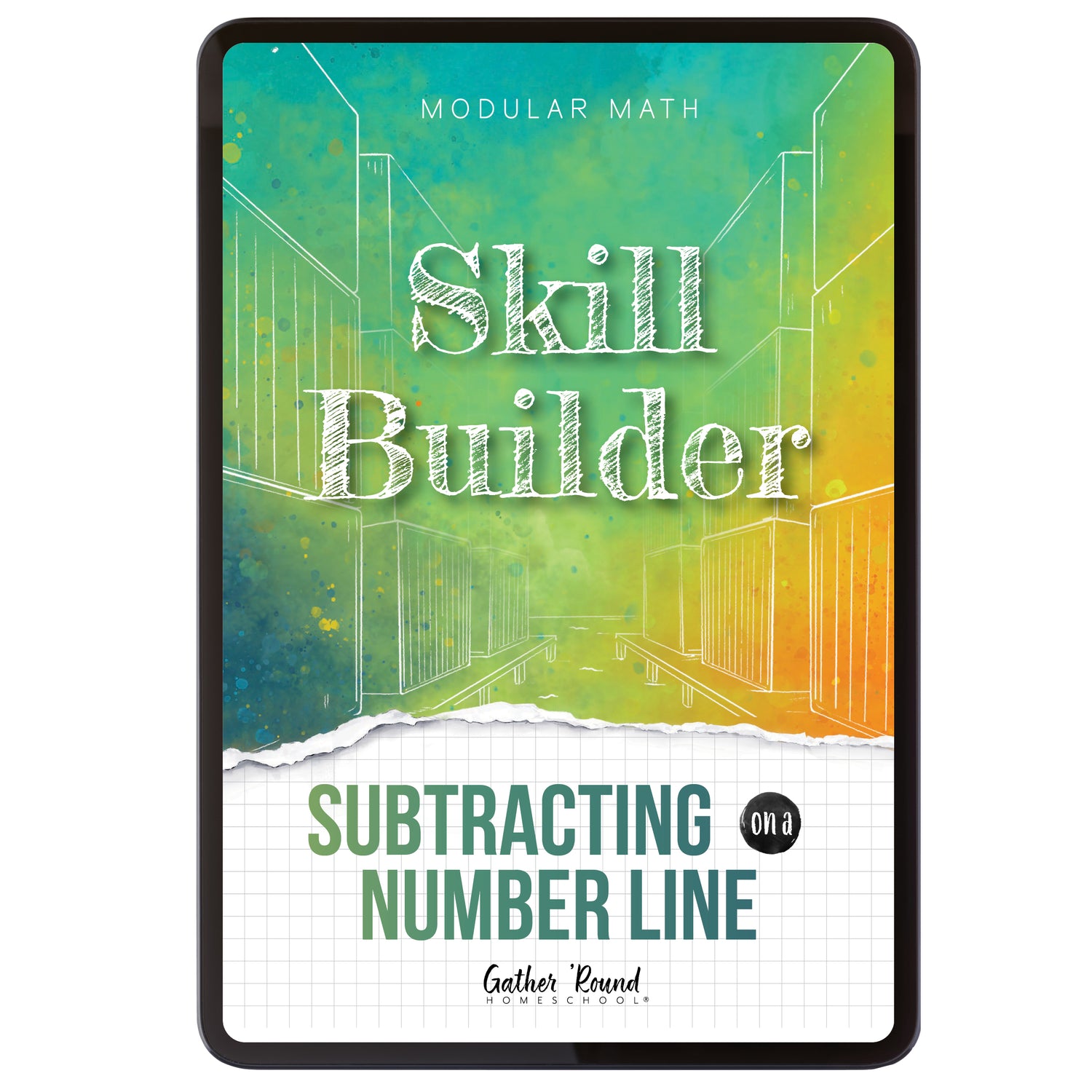 Subtraction Modular Math Step 3 digital skill builder subtracting on a number line