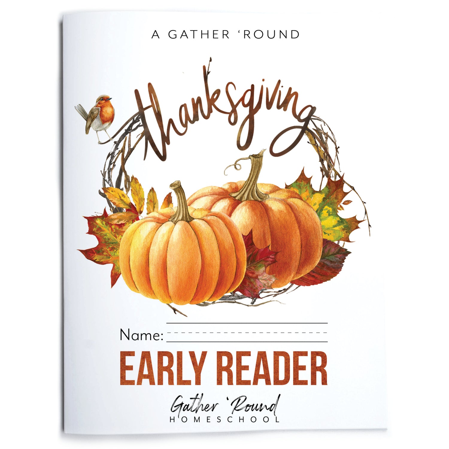 Thanksgiving Homeschool Unit Study Printed Early Reader Student Book 