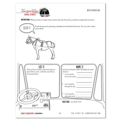 Transportation Homeschool Unit Study Digital Early Elementary Student Book Lesson 1 Notebooking