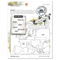 US History 4: War & Reformation: 1900-1945 Homeschool Unit Study Printed Early Reader Student Book Lesson 7 Notebooking