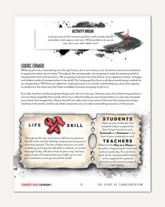 Transportation Homeschool Unit Study Digital Teacher's Guide Lesson 1 The Story of Transportation Part 2