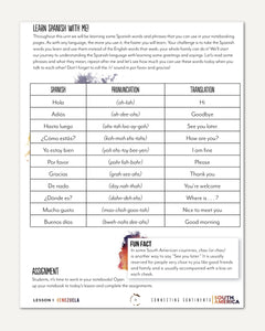 South America homeschool unit study digital teacher guide Learn Spanish with me