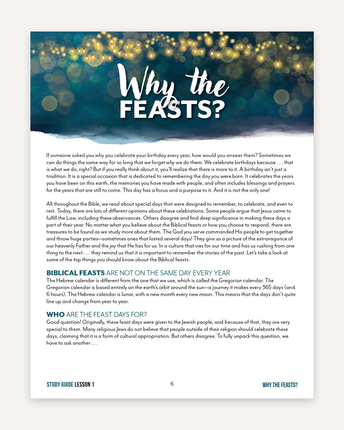 Biblical Feasts: Group Edition homeschool unit study, digital product image