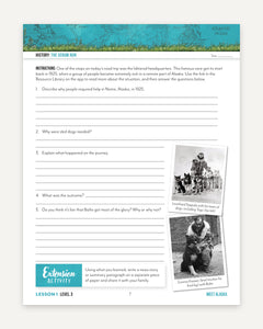 Alaska Fifty States Homeschool Unit Study Digital Level 3 Student Book Sample Page (page 7)