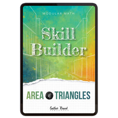 Digital book cover of 'Skill Builder: Area of Triangles' by Gather Round Homeschool on a white background