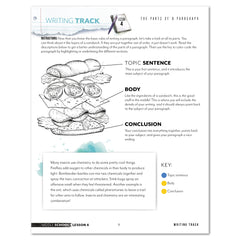 Paragraph Writing Track Homeschool Unit Study Digital Middle School Student Book Lesson 4 The Parts of a Paragraph