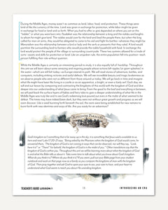 Middle Ages homeschool unit study printed teacher's guide lesson one part two