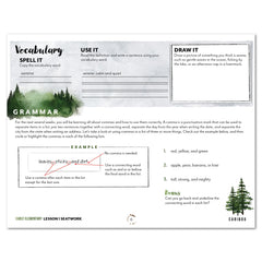North American Forest Animals homeschool unit study print student seatwork journal in manuscript for early elementary lesson one