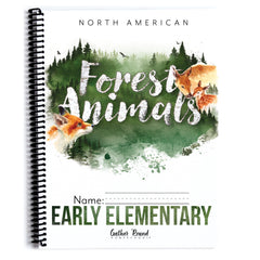 North American Forest Animals homeschool unit study print student workbook early elementary