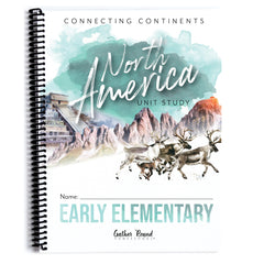 North America homeschool unit study print student workbook early elementary