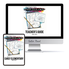 Psychology homeschool unit study digital student workbook in early elementary with teacher's guide bundle 