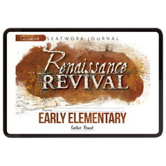 Renaissance and Revival Homeschool Unit Study Digital Seatwork Journal Cursive Early Elementary