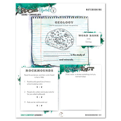 Rocks + Minerals homeschool unit study printed Early Elementary notebooking worksheet