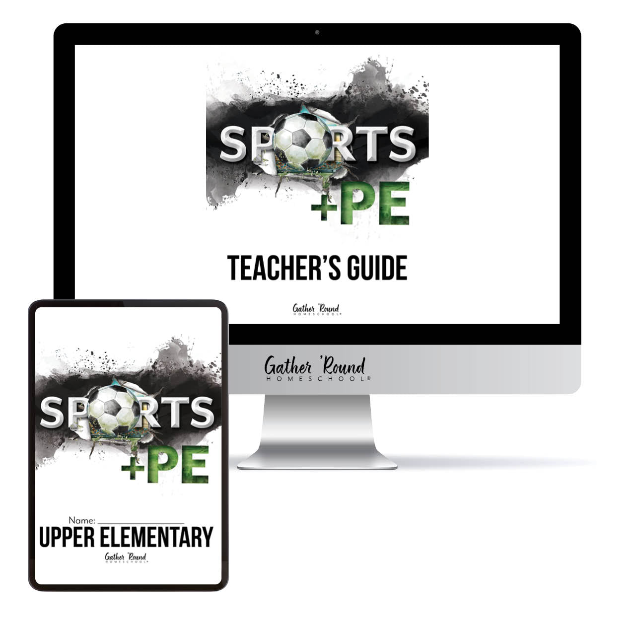 Sports + PE homeschool unit study digital student workbook Upper Elementary with Teacher's Guide bundle