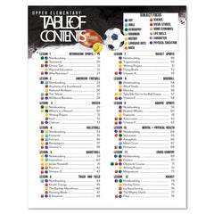 Sports + PE homeschool unit study print  student workbook upper elementary table of contents part one