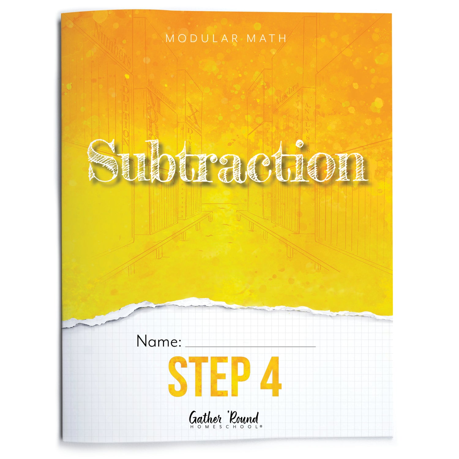 Subtraction Modular Math step 4 printed book 