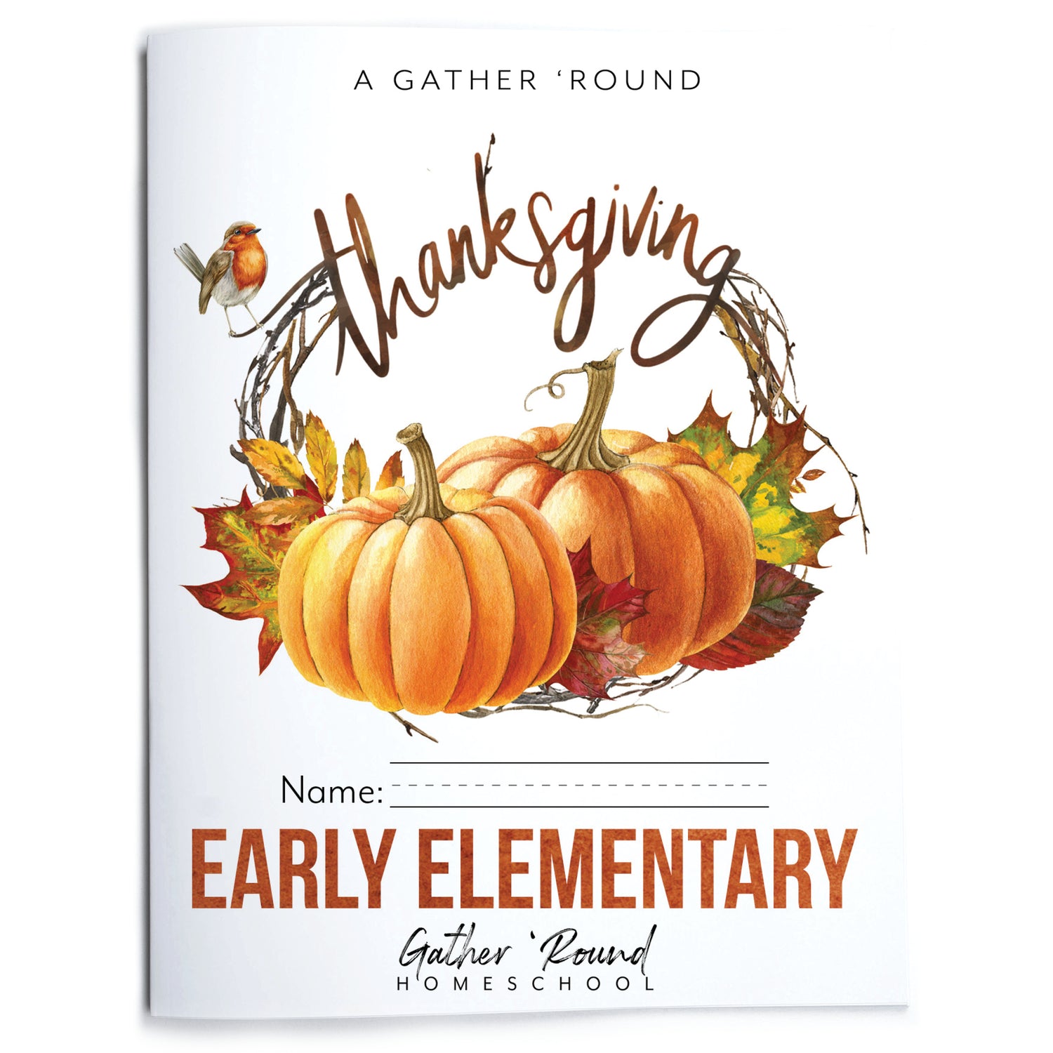 Thanksgiving Homeschool Unit Study Printed Early Elementary Student Book 