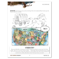US History 3: Growing Identity: 1816-1899 Adventures Though History Homeschool Digital Early Elementary Student Book Lesson 2 Notebooking