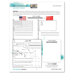 US History 5: A New Era: 1946-1975 Homeschool Unit Study Printed Early Elementary Student Book Lesson 3 Notebooking