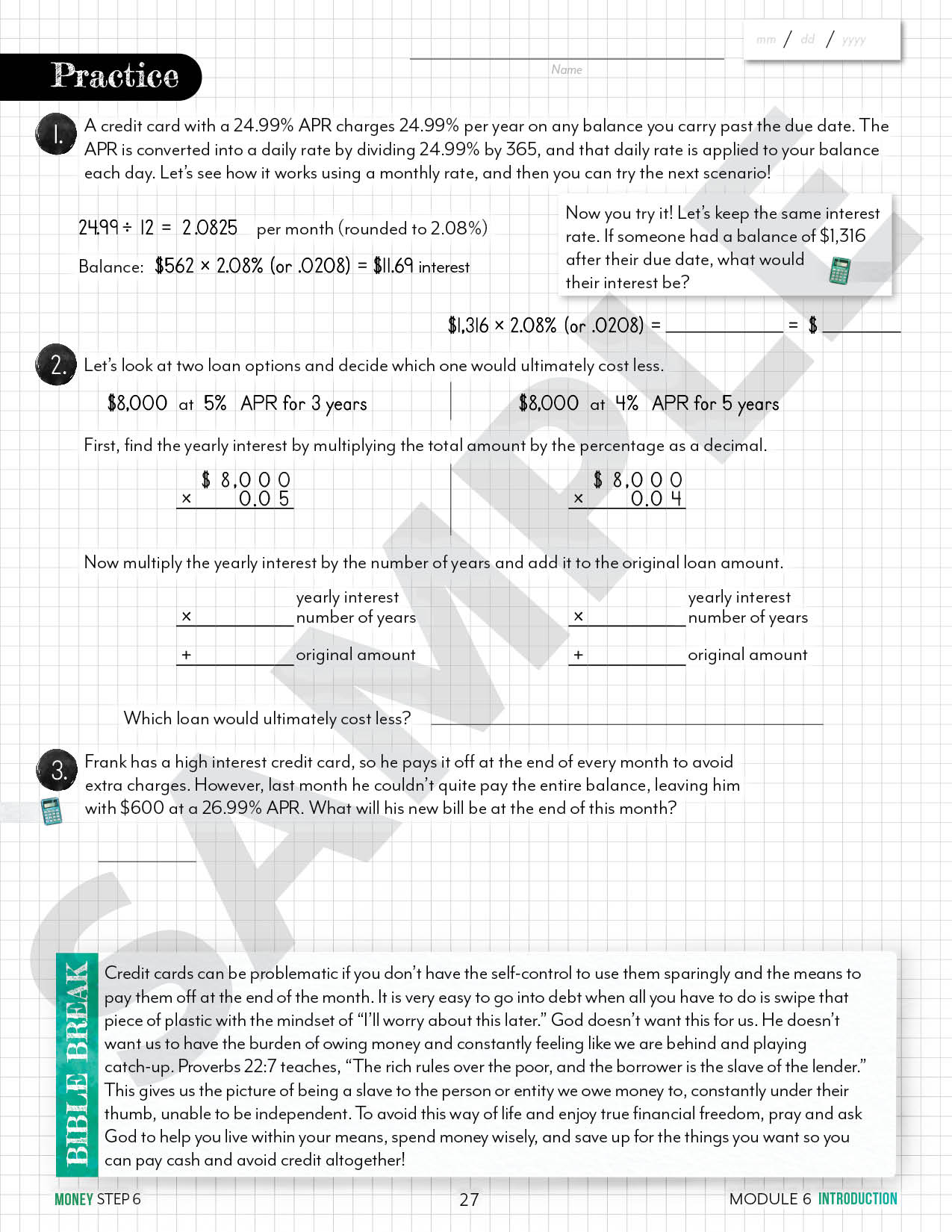 Modular Math: Money (Printed Books)