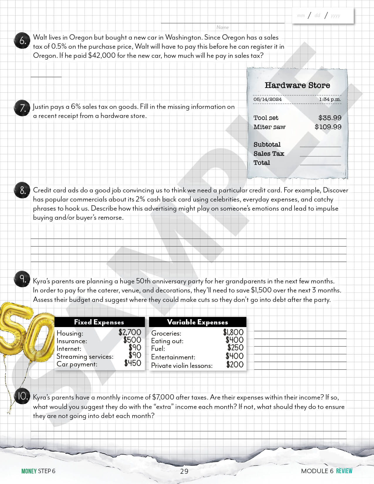 Modular Math: Money (Printed Books)