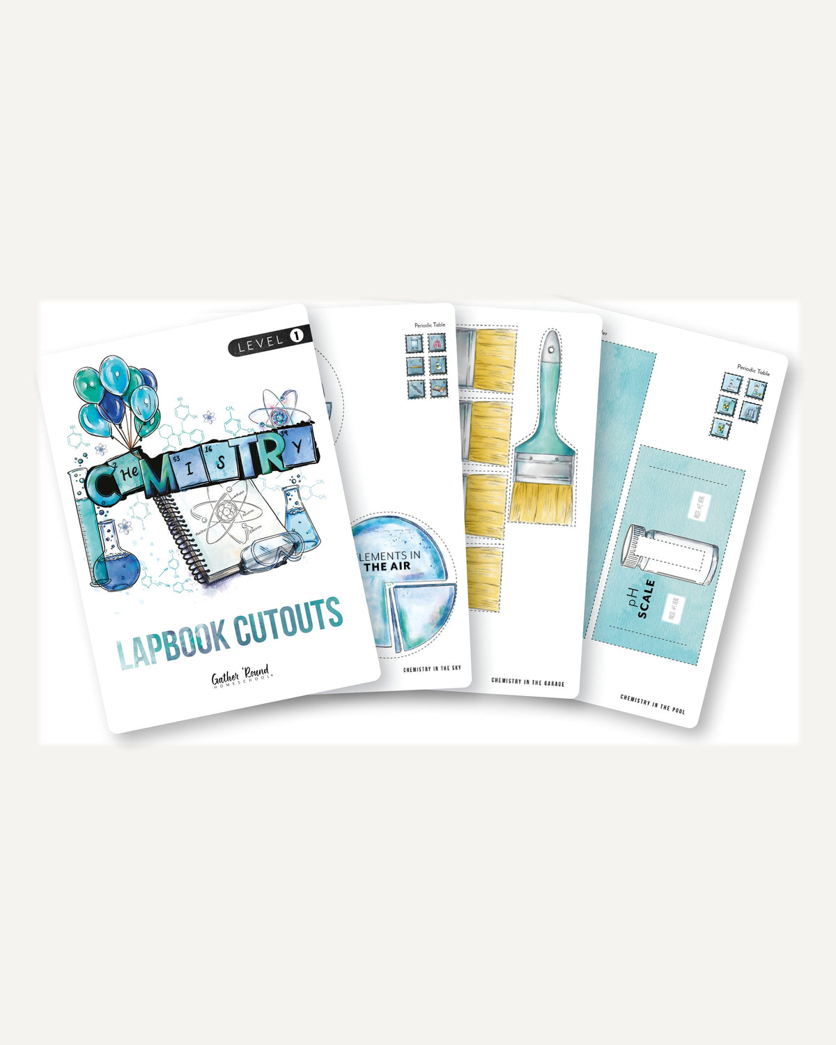 Chemistry Homeschool Unit Study Lapbook Cutouts Digital Level 1 examples