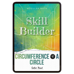 Digital book cover of 'Skill Builder: Circumference of a Circle' by Gather Round Homeschool on a white background