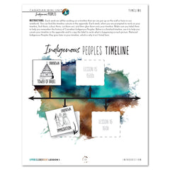 Indigenous Peoples homeschool unit study digital student book bundle upper elementary and teacher's guide lesson one