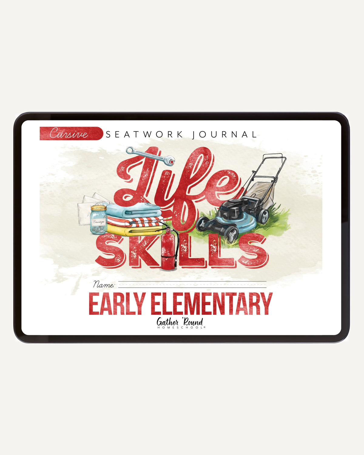 Life Skills homeschool unit study digital early elementary cursive seatwork journal