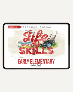 Life Skills homeschool unit study digital early elementary cursive seatwork journal