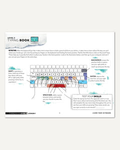 Typing Book Homeschool Unit Study Digital Download Level 2 Student Book Lesson 1