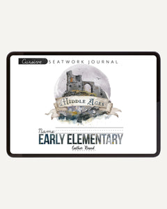 Middle Ages homeschool unit study digital student seatwork book in cursive for early elementary