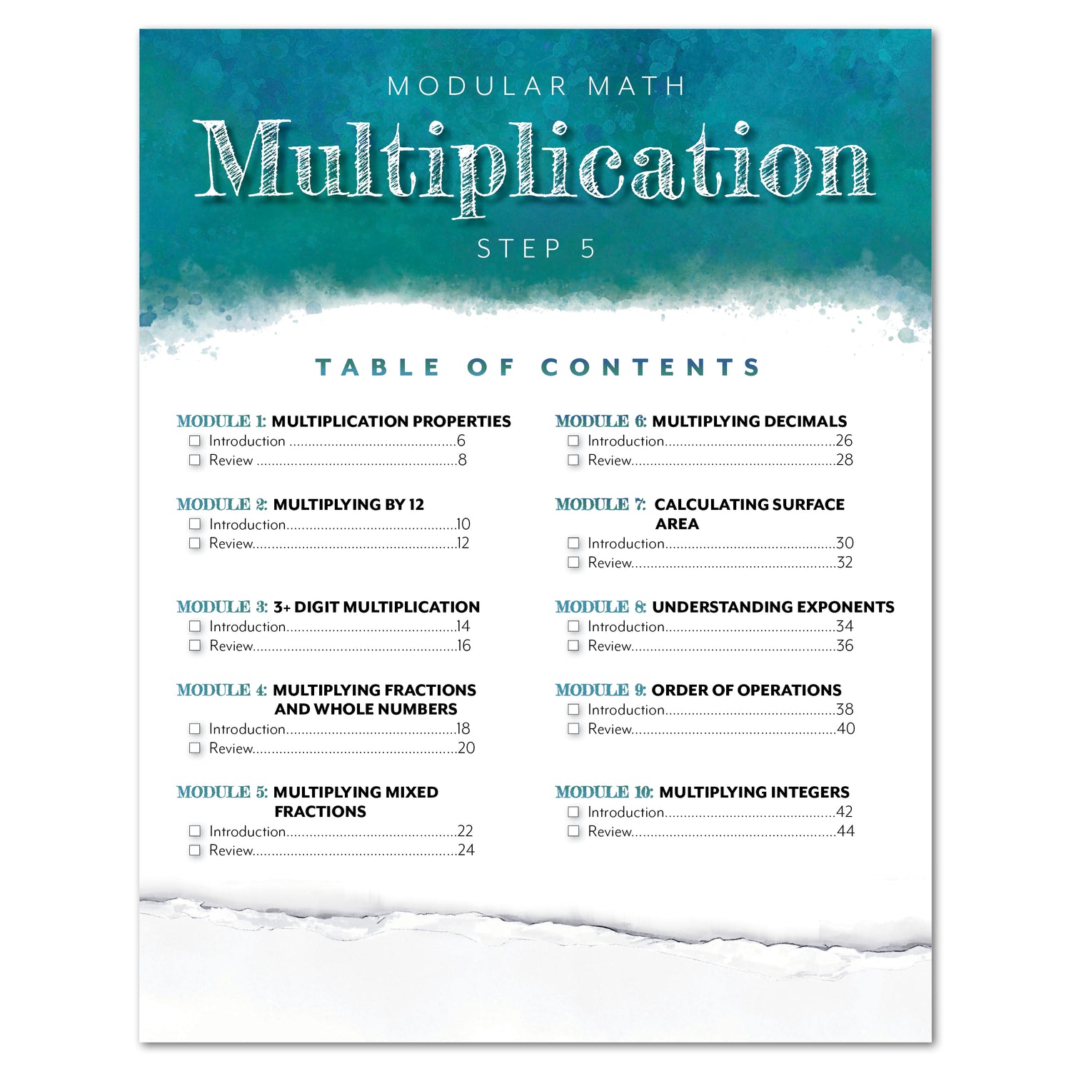 Modular Math: Multiplication (Printed Books)