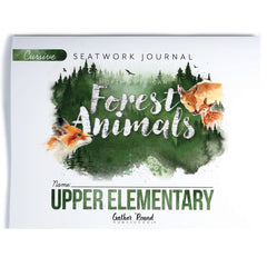 North American Forest Animals homeschool unit study print student seatwork journal in cursive for upper elementary