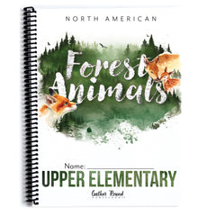 North American Forest Animals homeschool unit study print student workbook upper elementary
