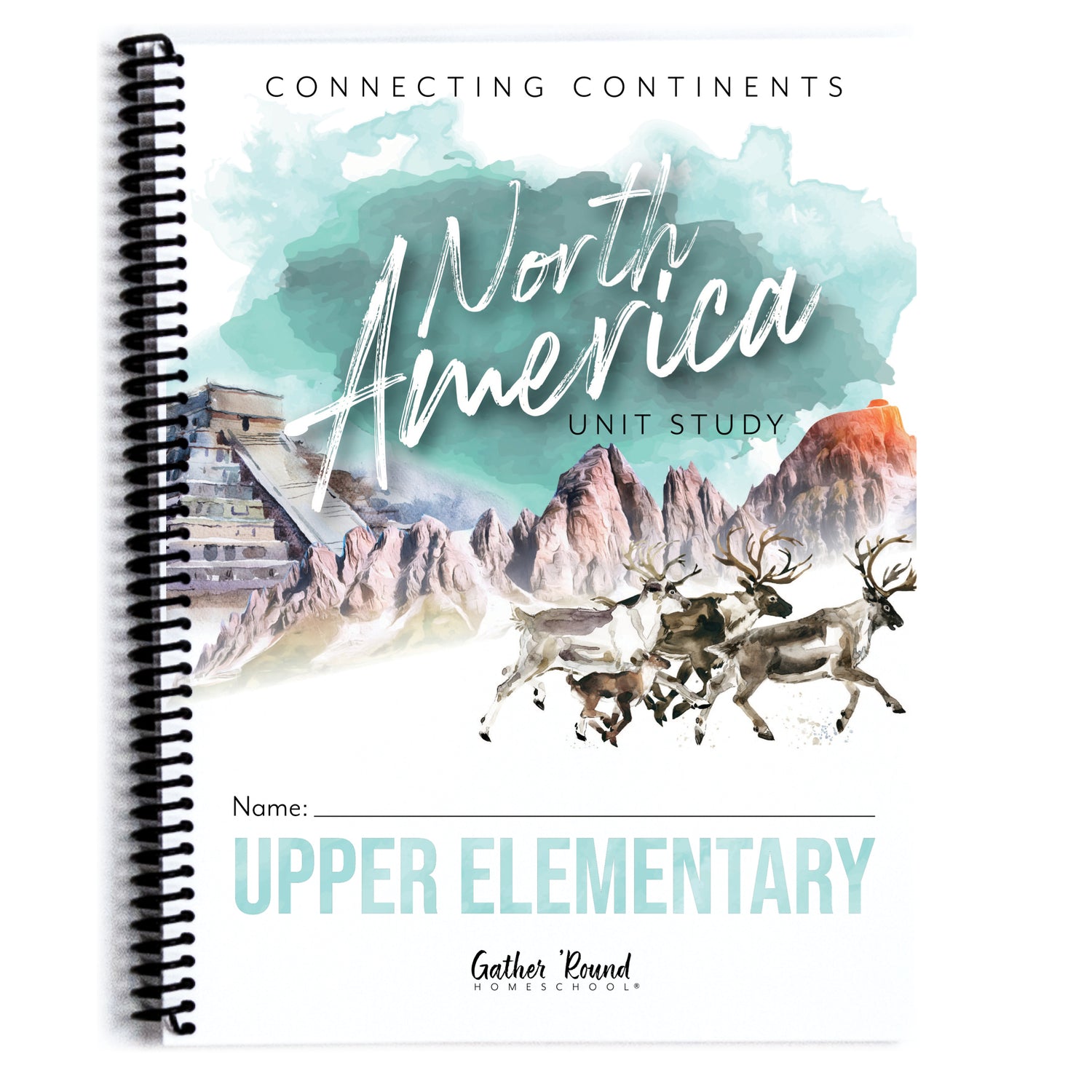 North America homeschool unit study print student workbook upper elementary