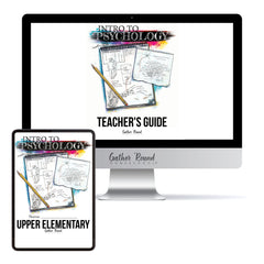 Psychology homeschool unit study digital student workbook in upper elementary with teacher's guide bundle