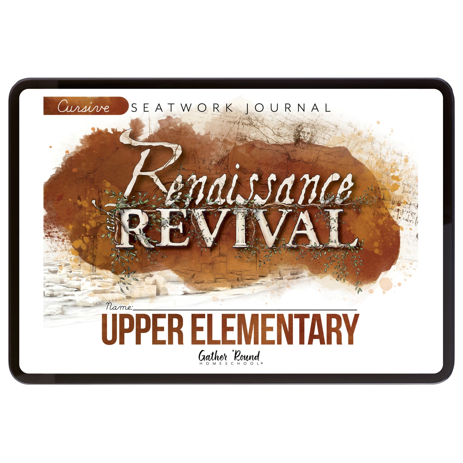 Renaissance and Revival Homeschool Unit Study Digital Seatwork Journal Cursive Upper Elementary 