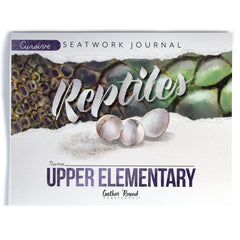 Reptiles homeschool unit study printed student seatwork journal in cursive for Upper Elementary